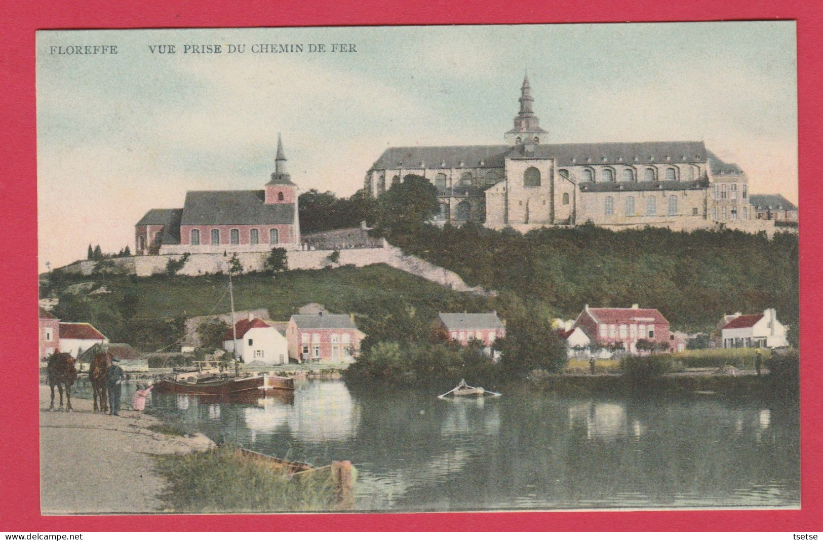 Floreffe - Vue Prise Du Chemin De Fer ...Sambre , Hallage , Péniche ( Voir Verso ) - Floreffe