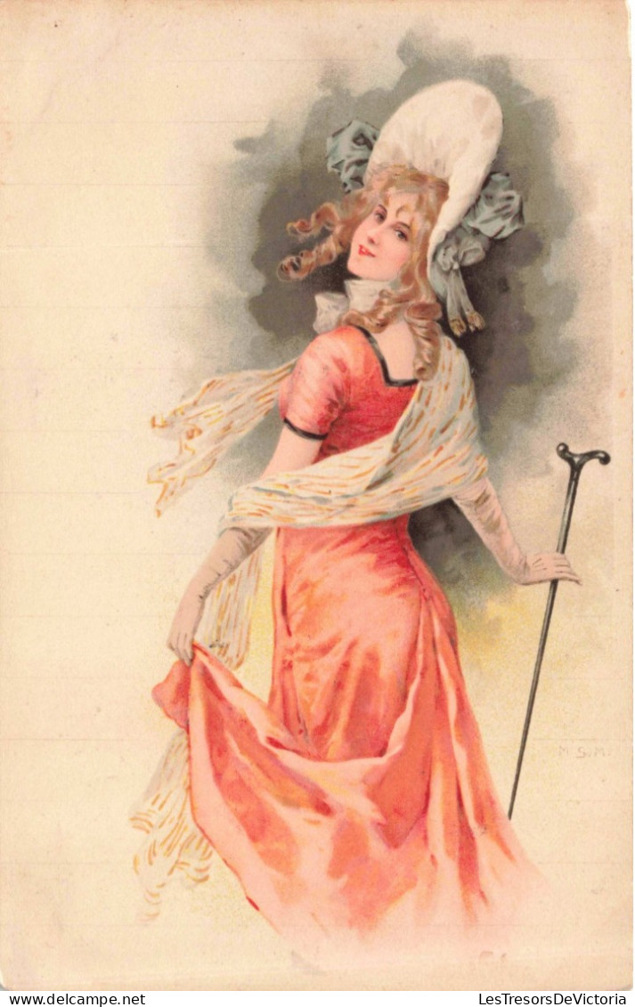 ILLUSTRATION NON SIGNE - Une Bergère - Carte Postale Ancienne - Vor 1900