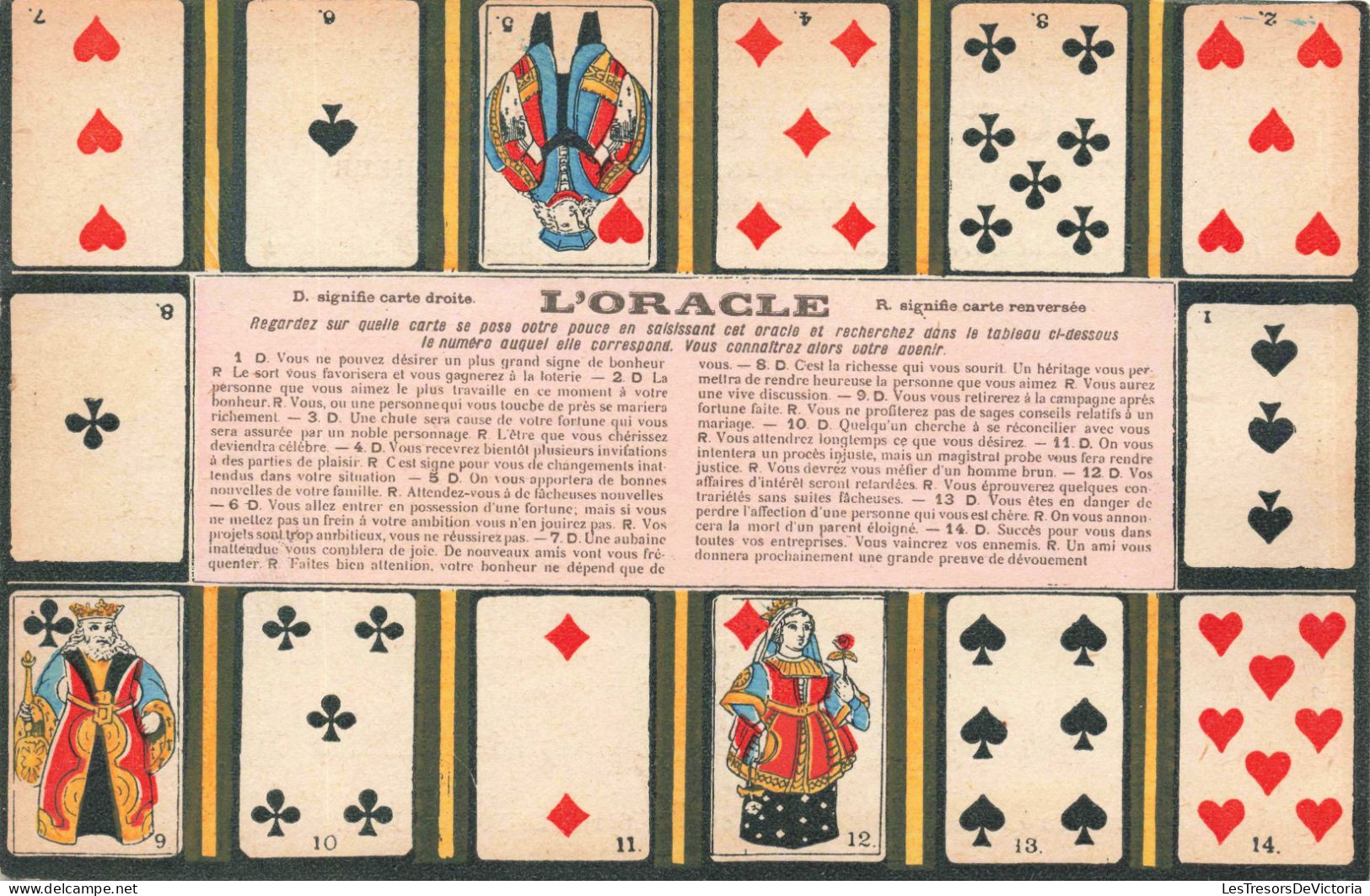 JEUX - Cartes - L'Oracle  - Carte Postale Ancienne - Carte Da Gioco