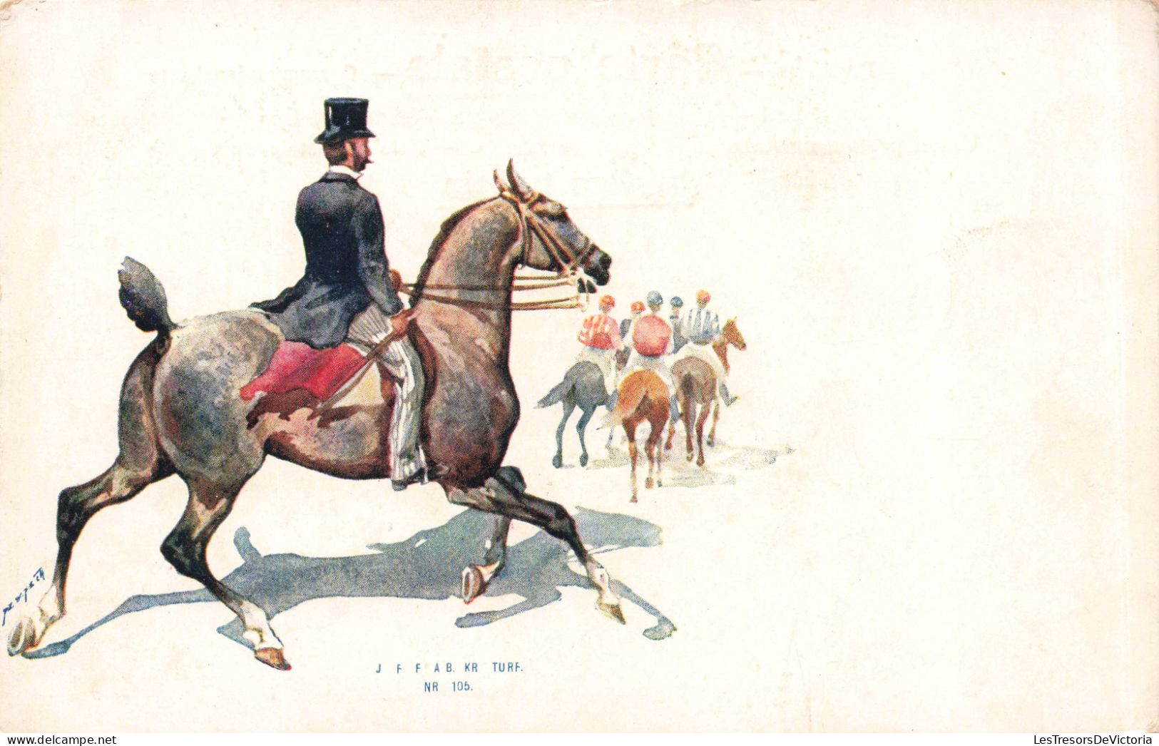 ILLUSTRATION NON SIGNE - Equitation  - Carte Postale Ancienne - Vor 1900