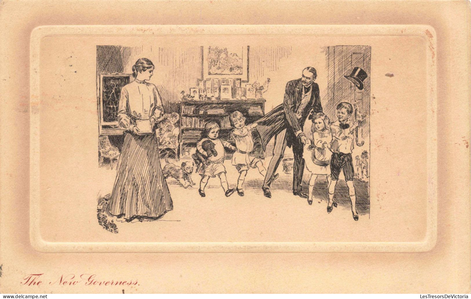 ILLUSTRATION NON SIGNE - The New Governess - Carte Postale Ancienne - Avant 1900