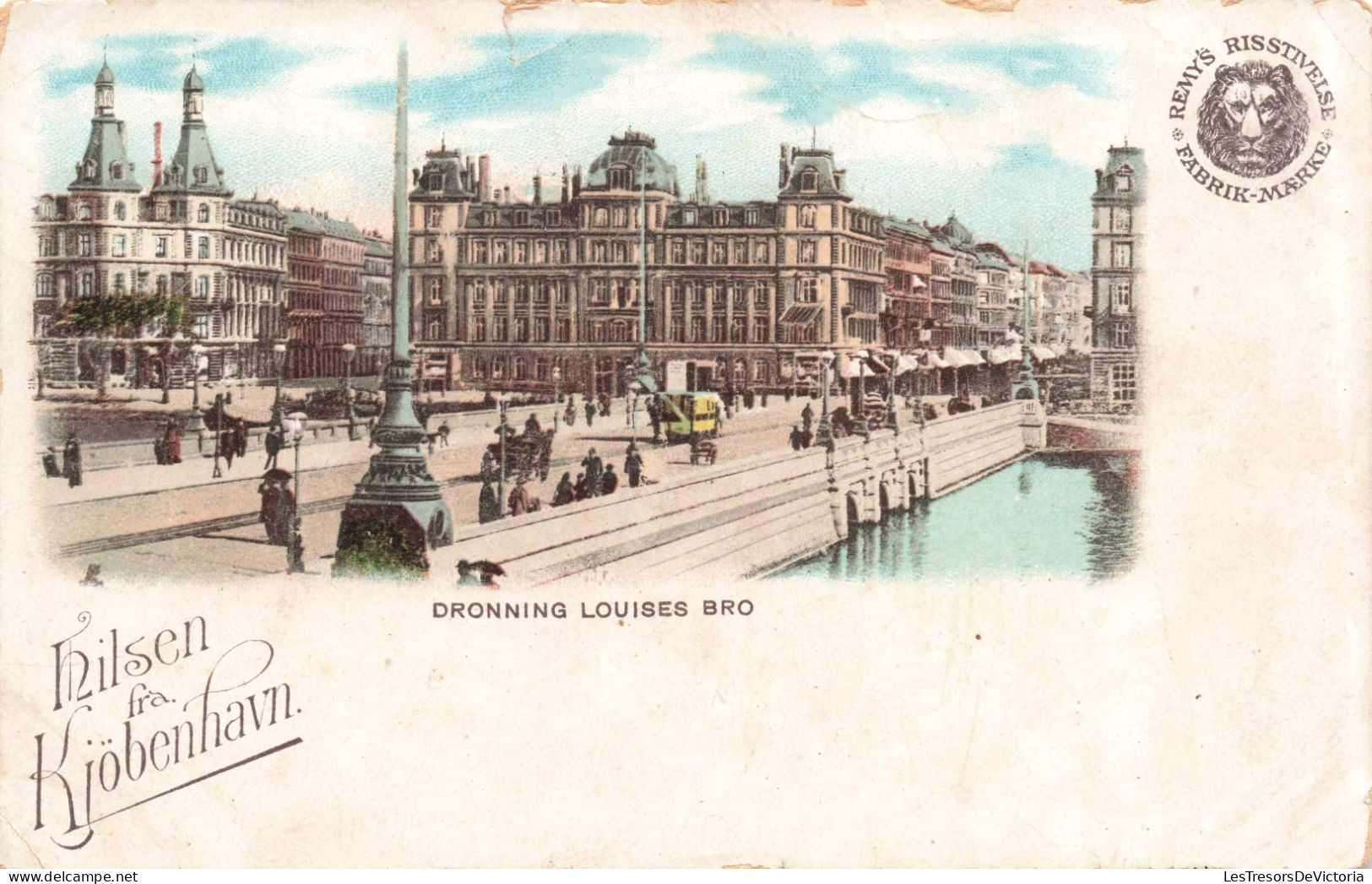 DANEMARK -  Dronning Louises Bro - Colorisé - Animé - Carte Postale Ancienne - Dänemark