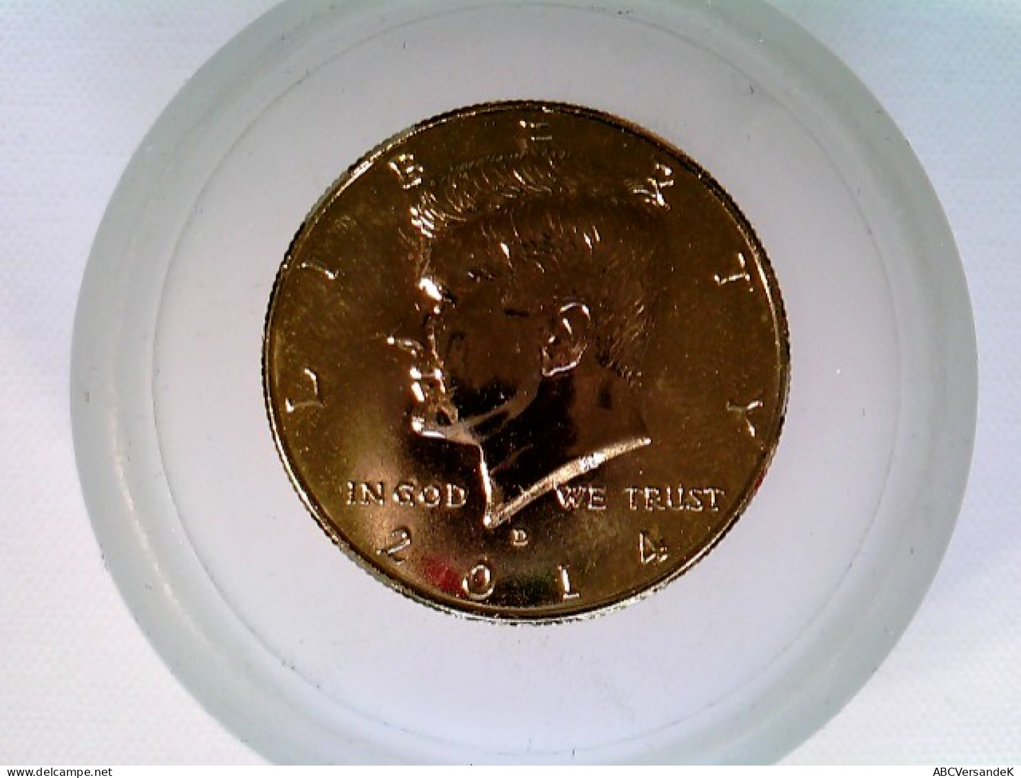 Münze/Medaille, $ 1/2 John F. Kennedy 2014, Sammlermünze, Cu/Ni Vergoldet - Numismatik