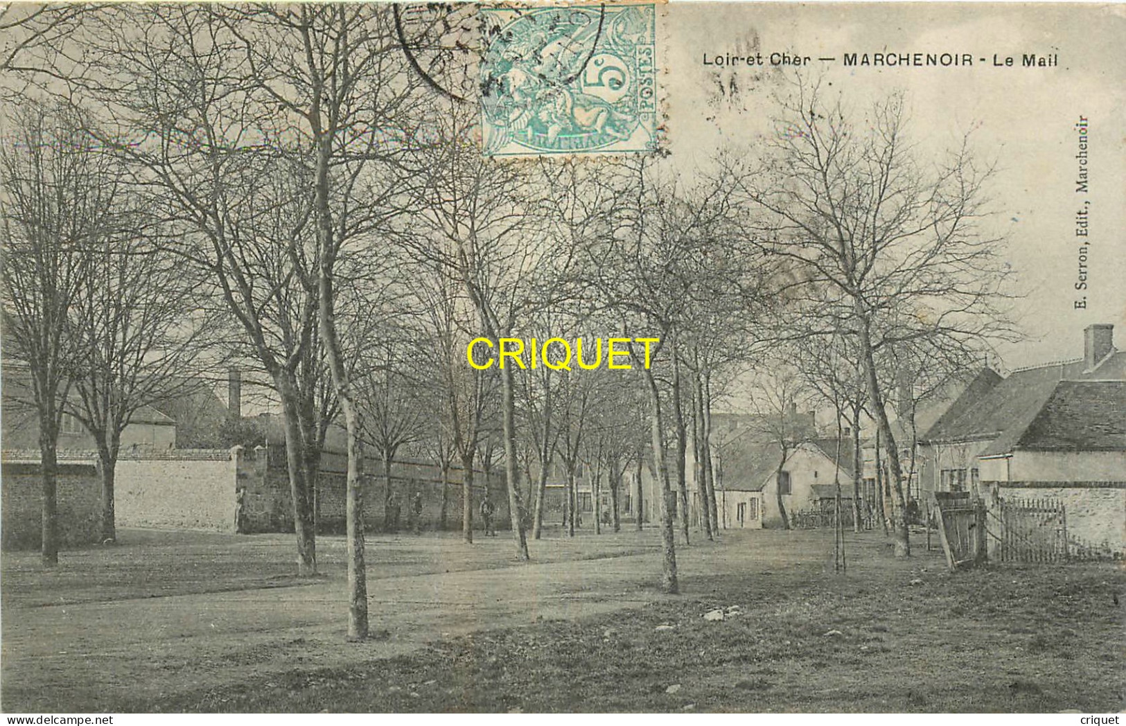 41 Marchenoir, Le Mail, Affranchie 1906, Visuel Pas Très Courant - Marchenoir