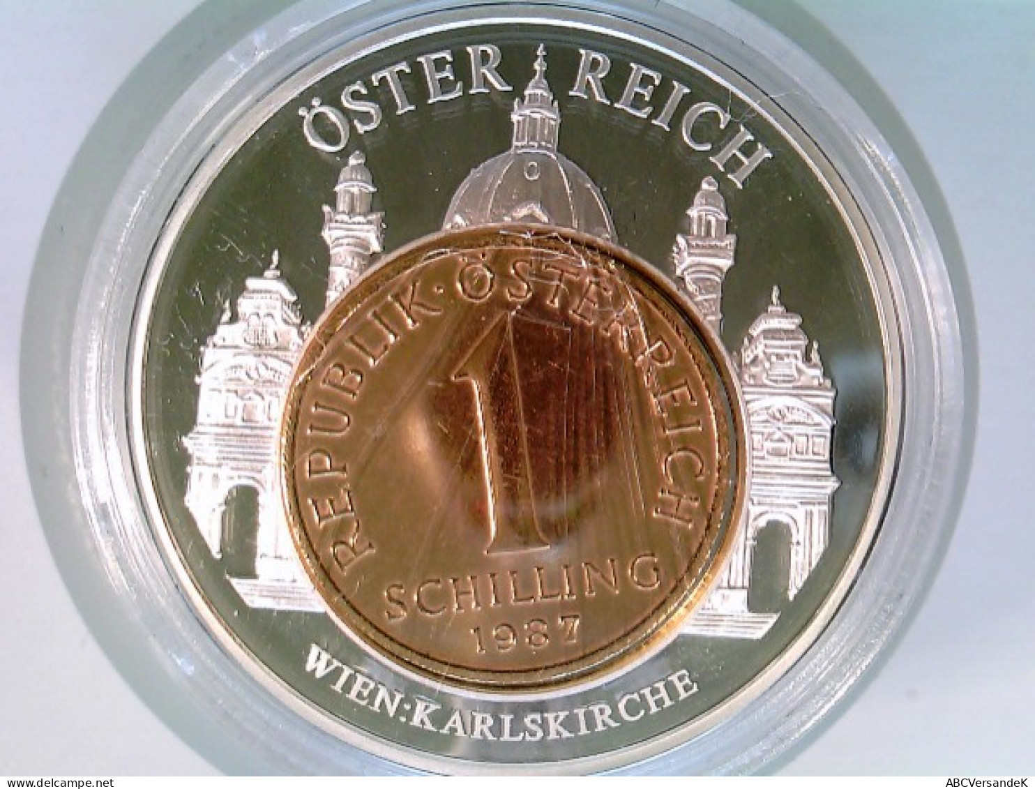 Münze/Medaille, Inlay-Prägung Österreich, Sammlermünze 1996, CU Versilbert Mit Vergoldetem Inlay - Numismatics