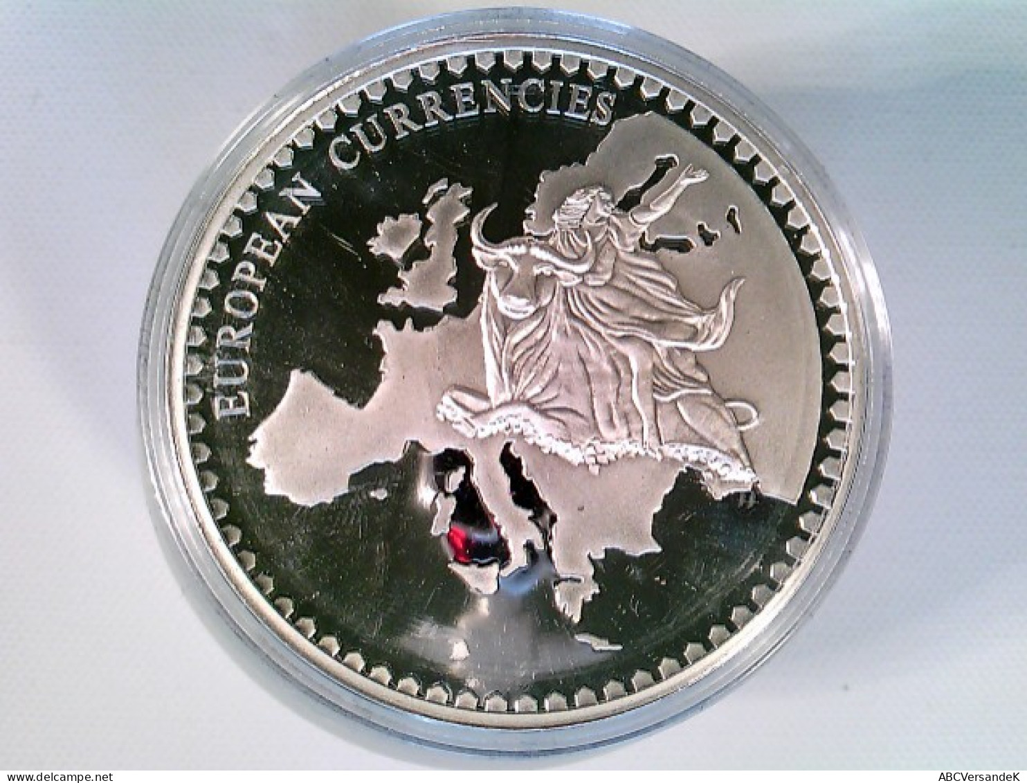Münze/Medaille, Inlay Prägung Zypern, Sammlermünze 1996, Cu Versilbert Mit Vergoldetem Inlay - Numismatik