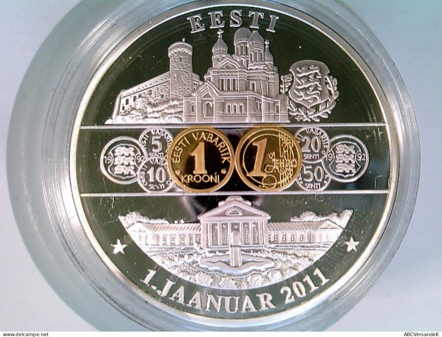 Münze/Medaille, Gedenkprägung Estland, Sammlermünze 2004, Cu/Ni Versilbert Mit Goldauflage - Numismática