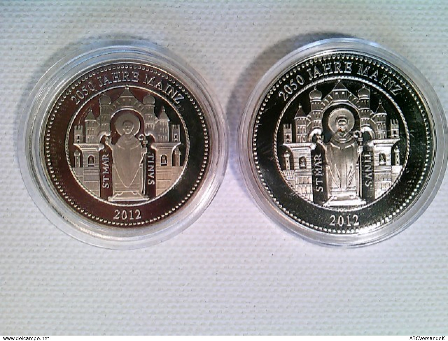 Münze/Medaille, 2x  2050 Jahre Mainz 2012, Mainzer Dom, Domweihe 1009, Konvolut - Numismatiek