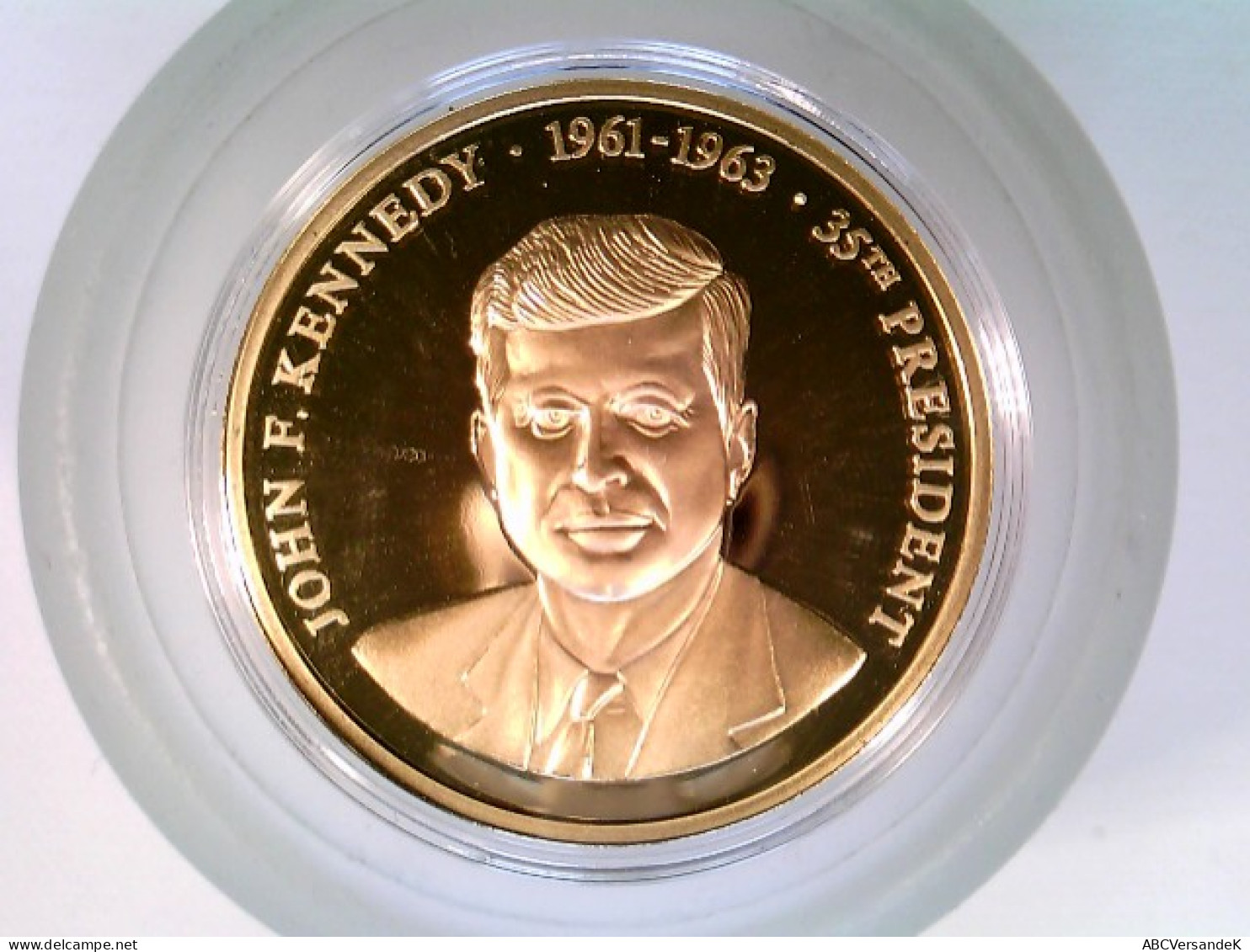 Münze/Medaille, The Greatest US Presidents, John F. Kennedy, Sammlermünze 2009, Cu Vergoldet - Numismatique