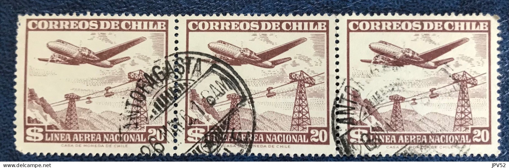 Chile - Chili - C18/48 - 1959 - (°)used - Michel 552 - Vliegtuig Boven Skilift - ANTOFAGASA - Chili