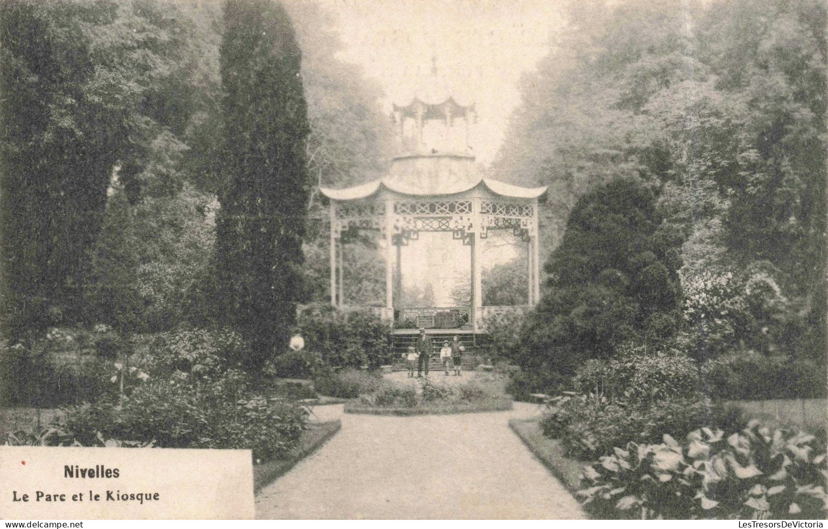 BELGIQUE - Nivelles- Le Parc Et Le Kiosque - Carte Postale Ancienne - Nijvel