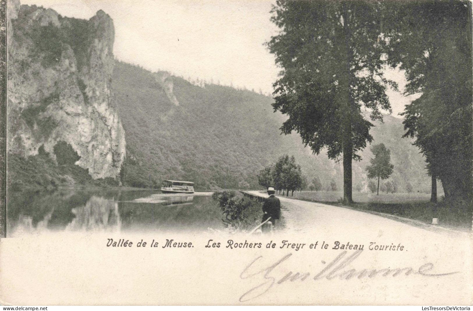BELGIQUE - Vallée De La Meuse - Les Roches De Freyr Et Le Bateau Touriste -  Carte Postale Ancienne - Dinant