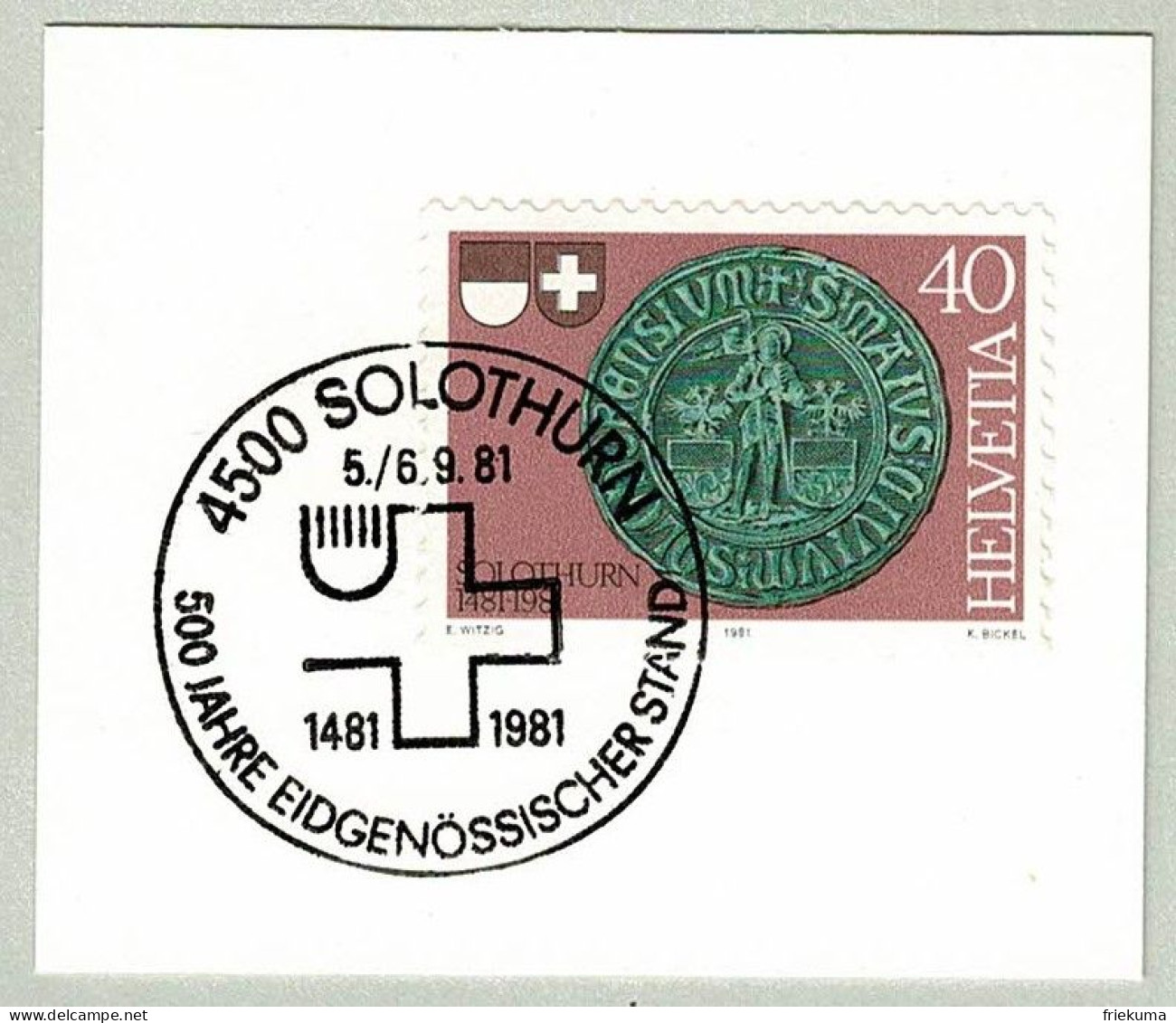 Schweiz / Helvetia 1981, Sonderstempel Stand / Kanton Solothurn - Autres & Non Classés