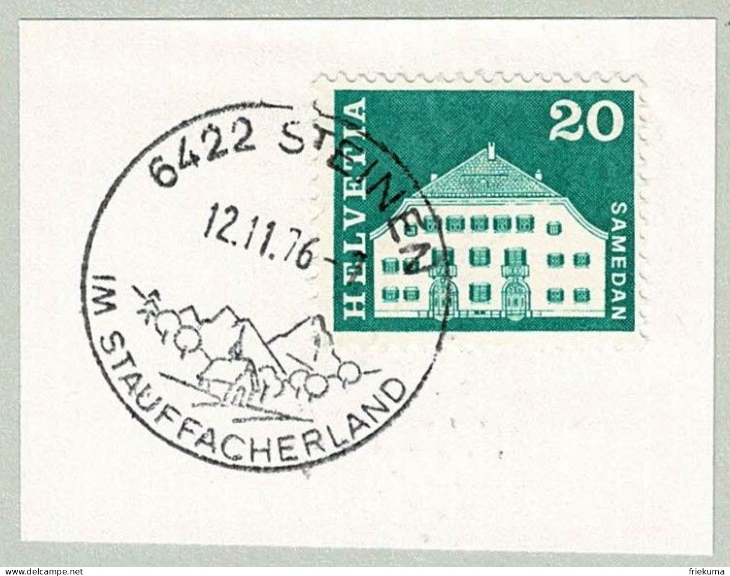 Schweiz / Helvetia 1976, Ortswerbestempel Steinen, Stauffacherland - Sonstige & Ohne Zuordnung