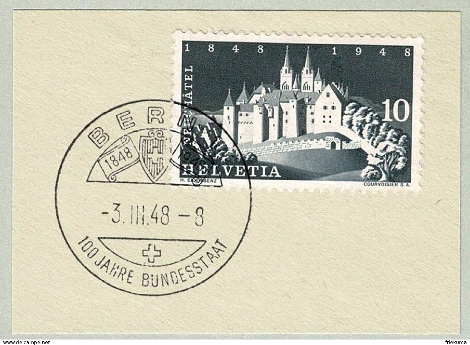 Schweiz / Helvetia 1948, Sonderstempel Bundesstaat Bern - Autres & Non Classés