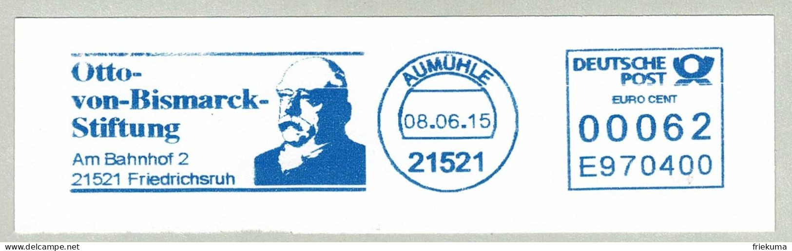 Deutschland 2006, Freistempel / EMA / Meterstamp Otto Von Bismarck-Stiftung Friedrichsruh Aumühle - Autres & Non Classés