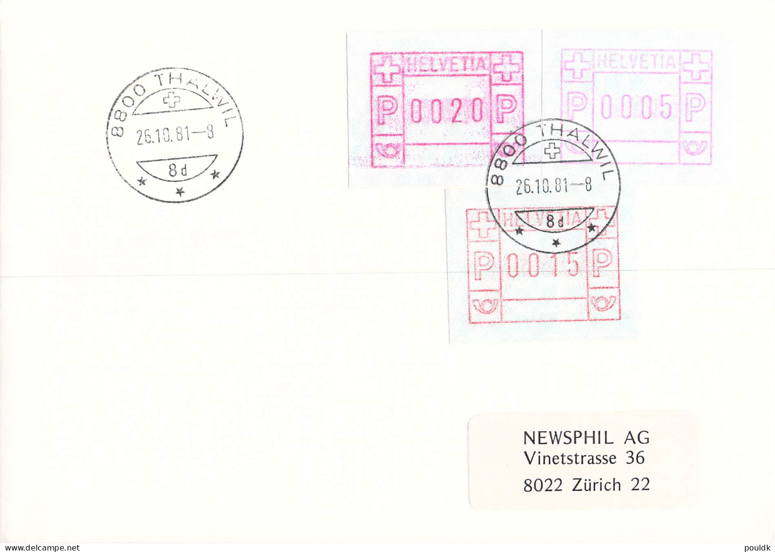 Switzerland covers/FDC franked with ATM - many errors. 25 covers. Weight 0,150 kg. Please read Sales Conditions 