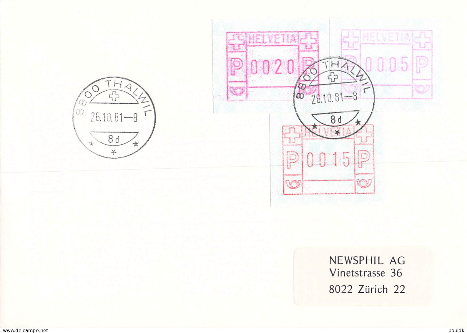 Switzerland covers/FDC franked with ATM - many errors. 25 covers. Weight 0,150 kg. Please read Sales Conditions 