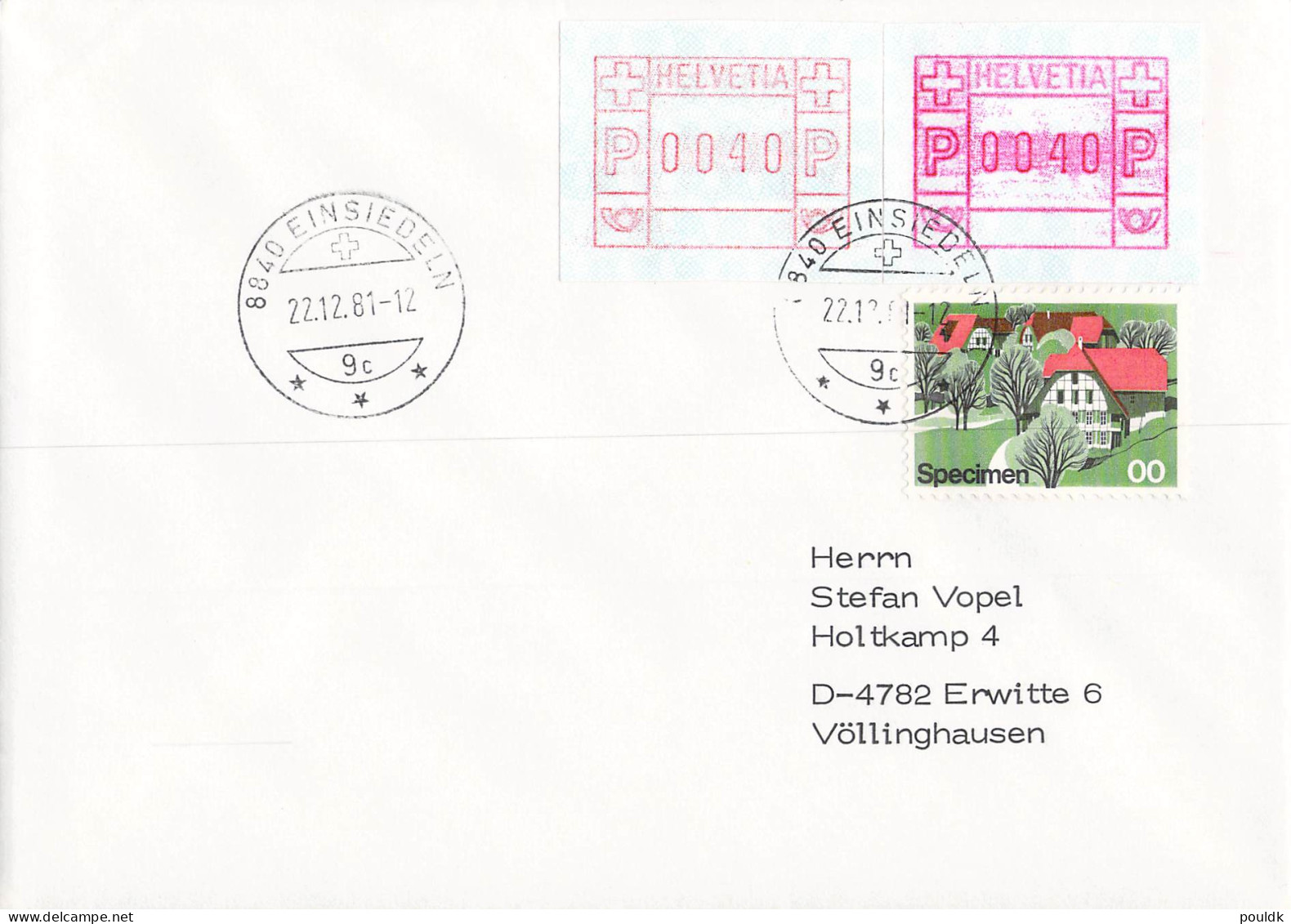 Switzerland covers/FDC franked with ATM - many errors. 25 covers. Weight 0,150 kg. Please read Sales Conditions 