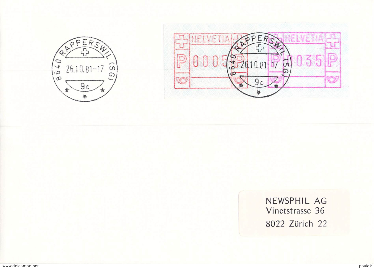 Switzerland covers/FDC franked with ATM - many errors. 25 covers. Weight 0,150 kg. Please read Sales Conditions 