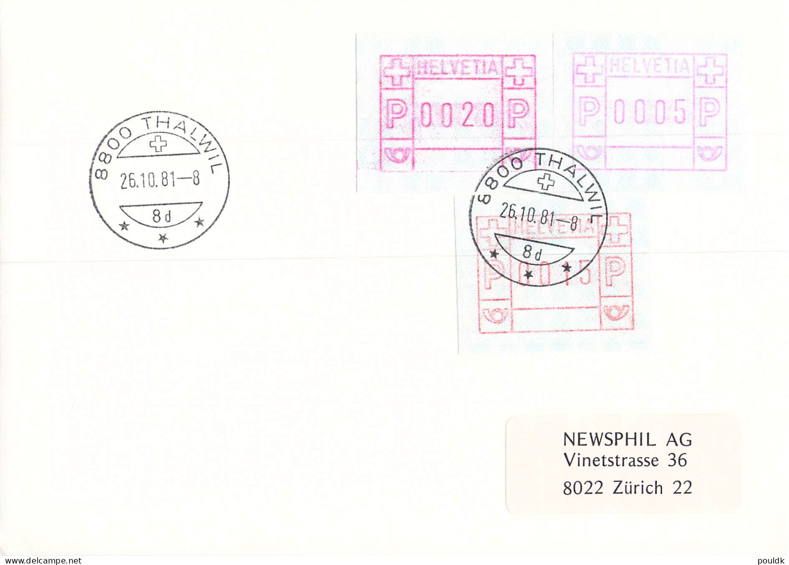 Switzerland covers/FDC franked with ATM - many errors. 25 covers. Weight 0,150 kg. Please read Sales Conditions 