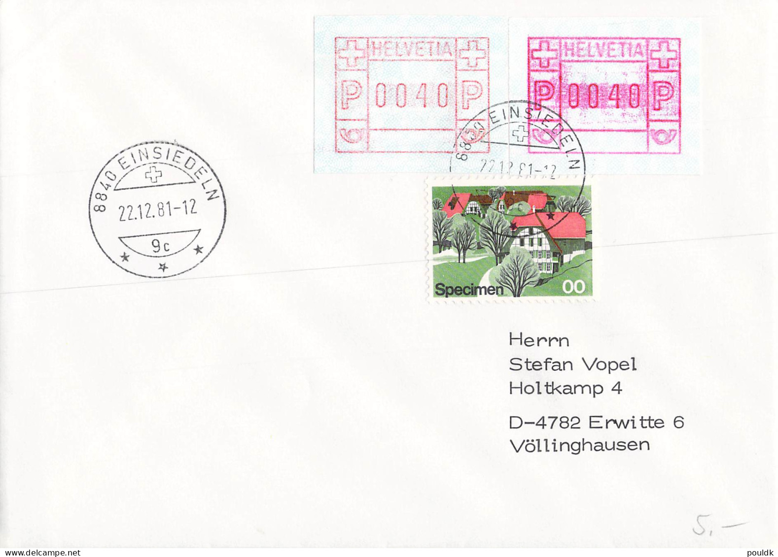 Switzerland covers/FDC franked with ATM - many errors. 25 covers. Weight 0,150 kg. Please read Sales Conditions 