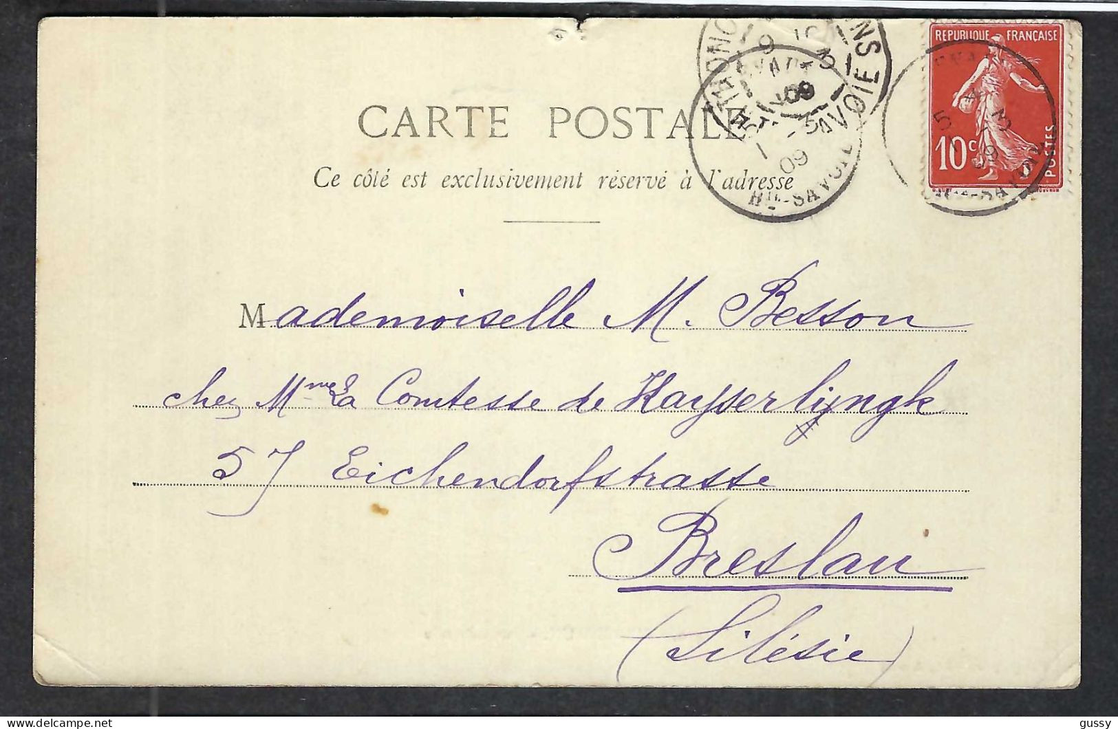 BELLEVAUX Ca.1900: "Vue Générale" Pour Breslau (Silésie), CP D'origine - Bellevaux