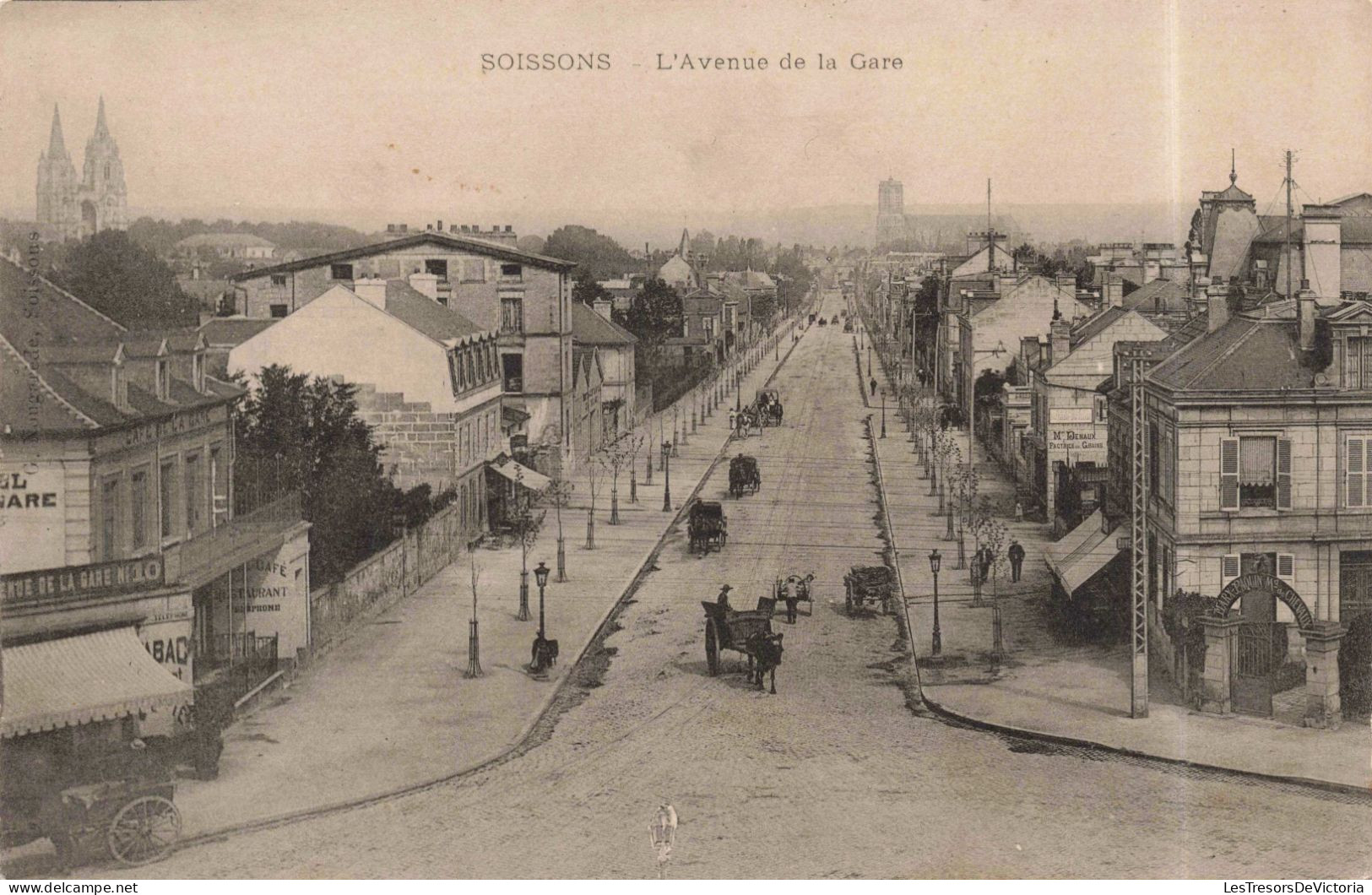 FRANCE - Soissons - Avenue De La Gare - Animé  - Carte Postale Ancienne - Soissons