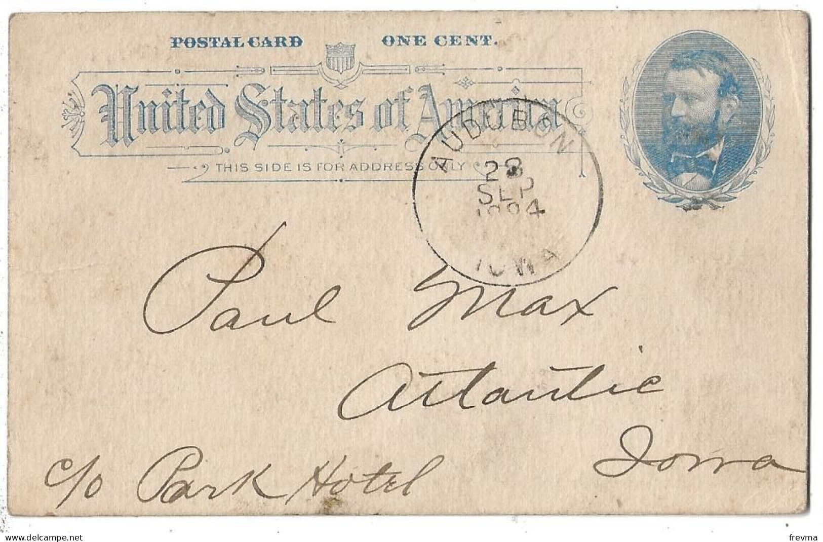 Entier Postaux Etats Unis Obliteration Odubon 1894 - Other & Unclassified