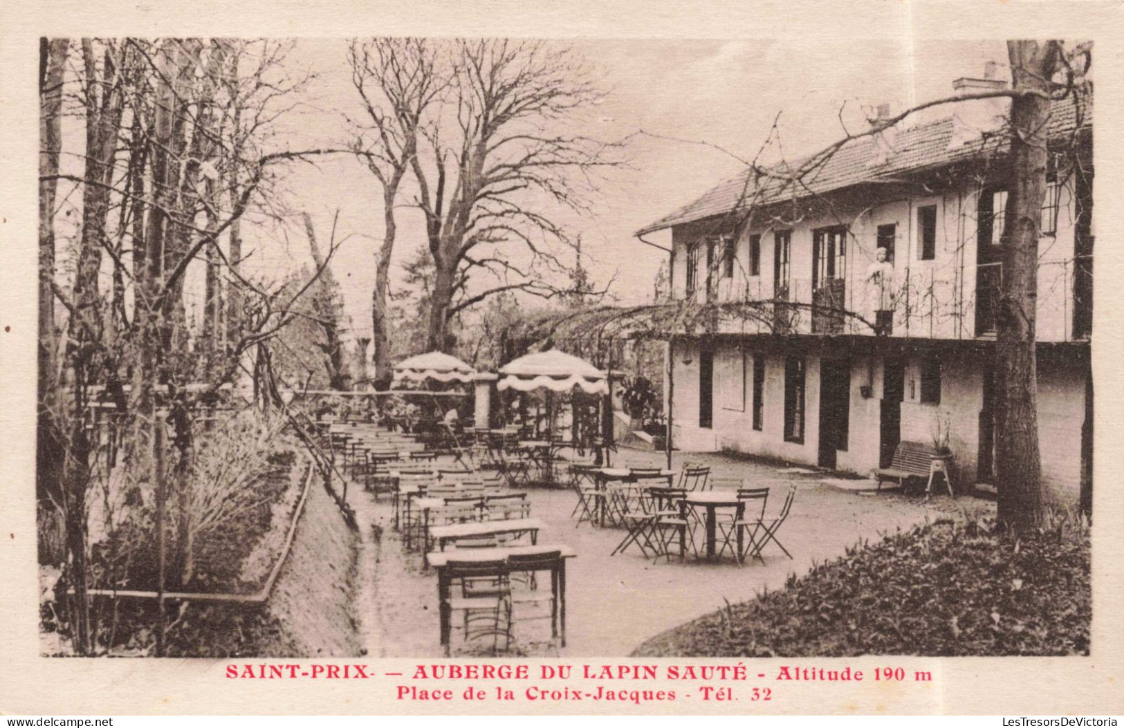 FRANCE - Saint Prix - Auberge Du Lapin Sauté - Place De La Croix-Jacques - Carte Postale Ancienne - Saint-Prix