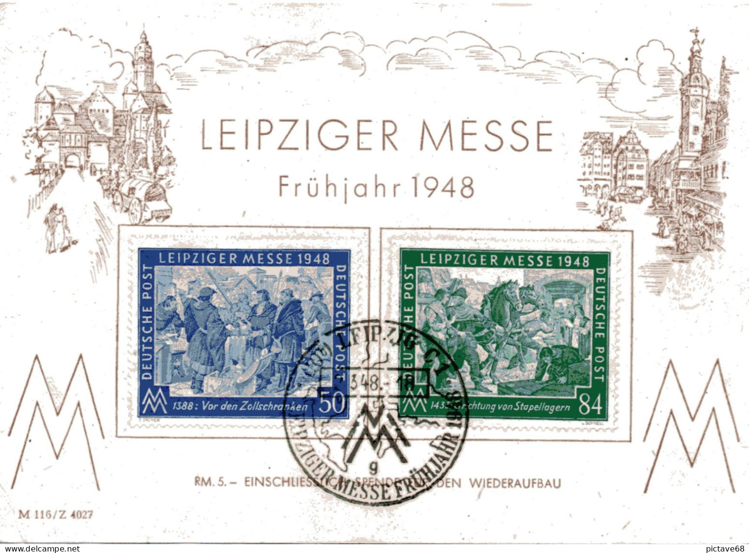 ALLEMAGNE/ ENVELOPPE FDC LEPZIGER MESSE DE 1948 N° 55 /56 - Other & Unclassified