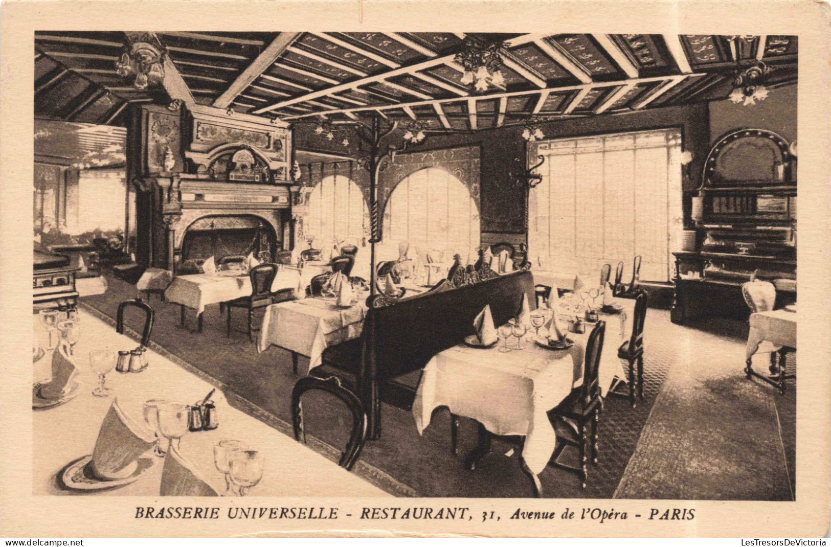 FRANCE - Paris - Brasserie Universelle - Restaurant - Avenue De L'Opéra -  Carte Postale Ancienne - Cafés, Hoteles, Restaurantes