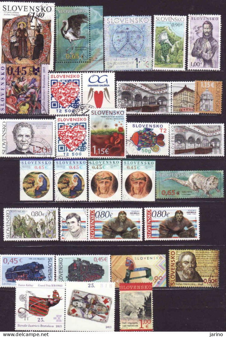 Slovakia-Slovaquie 2015, Used.  I Will Complete Your Wantlist Of Czech Or Slovak Stamps According To The Michel Catalog - Usados
