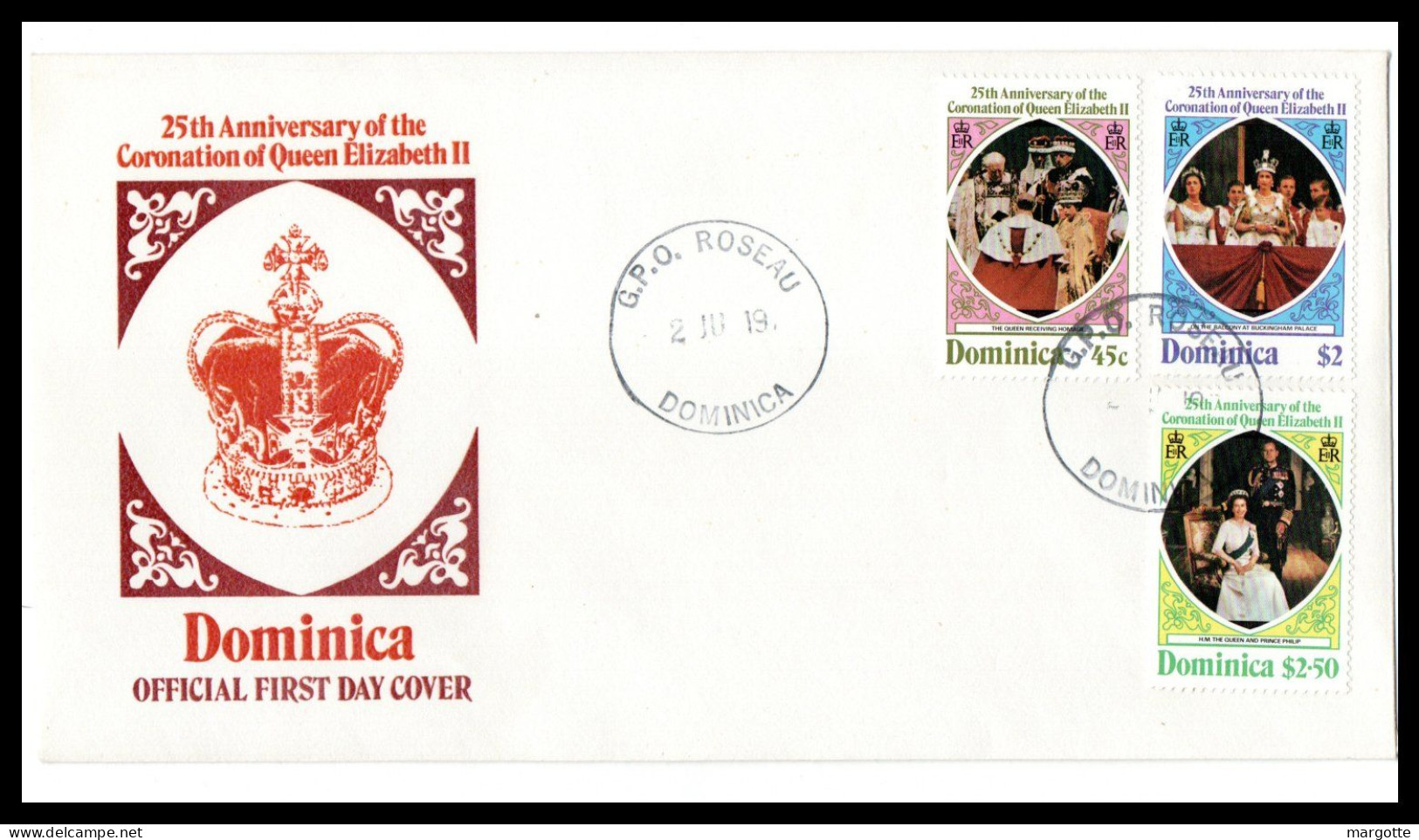 The 25th Anniversary Of The Coronation Of Her Majesty Queen Elisabeth 2 - Dominica (...-1978)