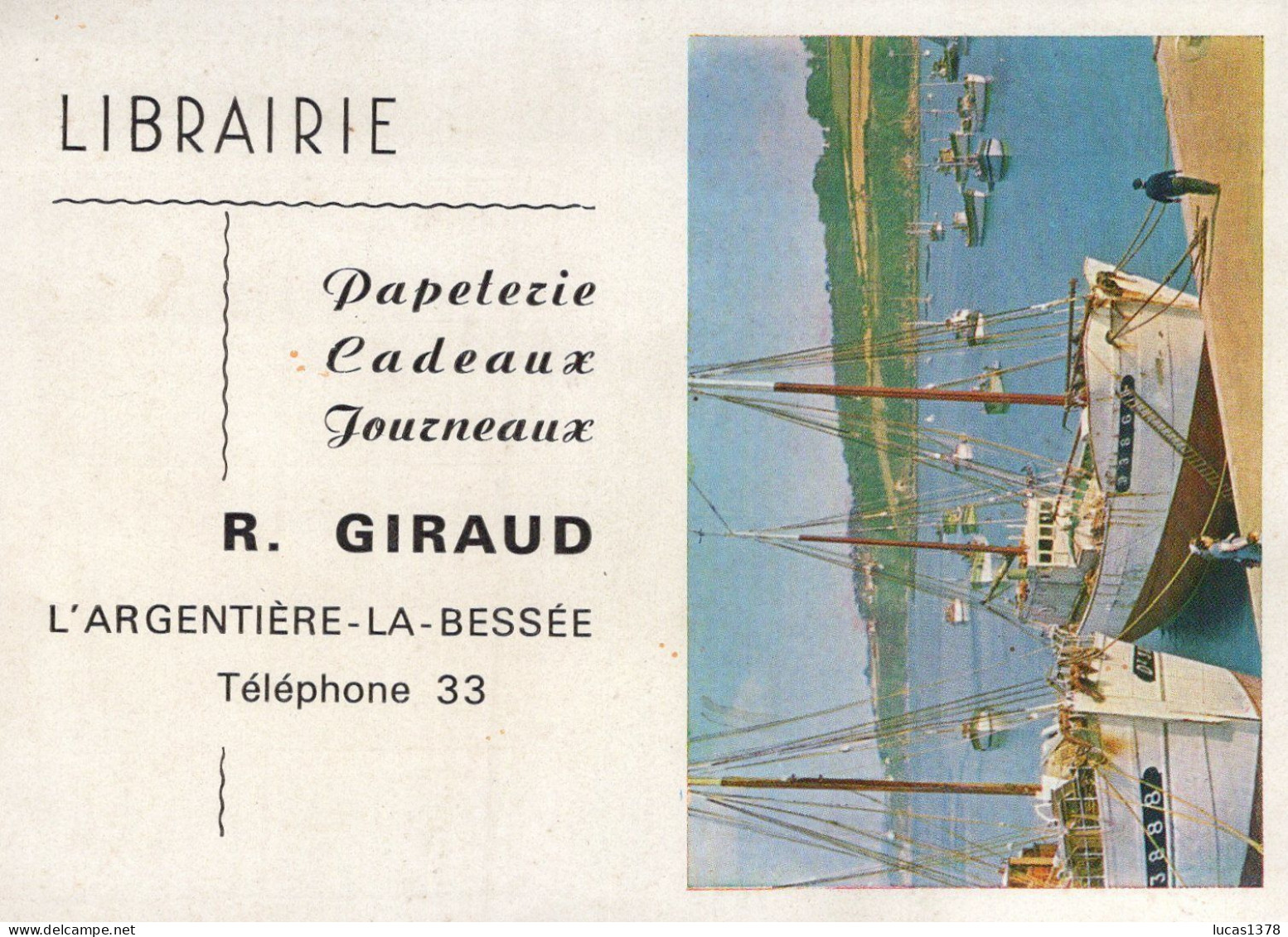CALENDRIER PUBLICITAIRE / L ARGENTIERE LA BESSEE / PAPETERIE GURAUD  / CALENDRIER 1963 - Petit Format : 1961-70