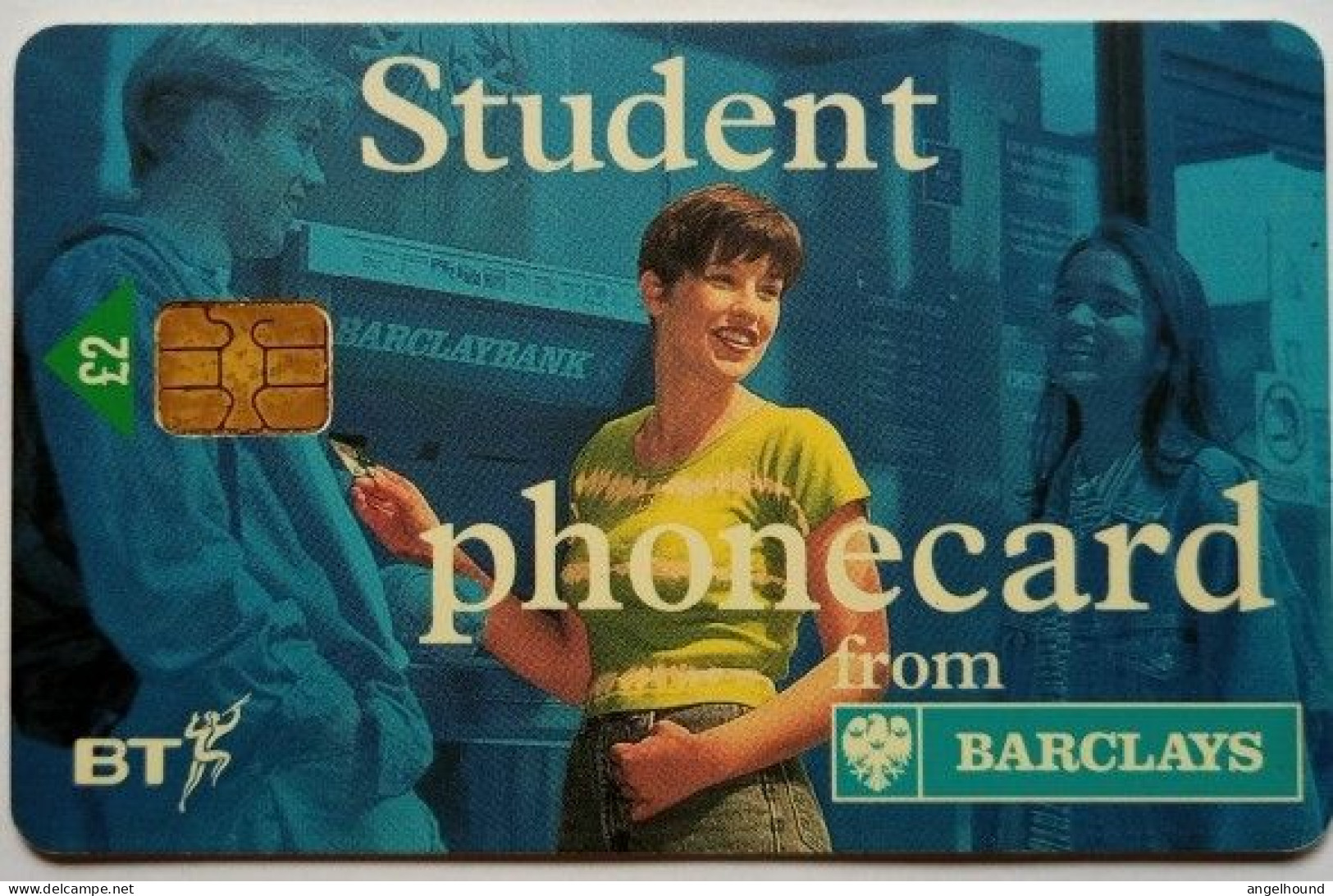 UK BT £2 Chip Card " Student Phonecard " - BT Général