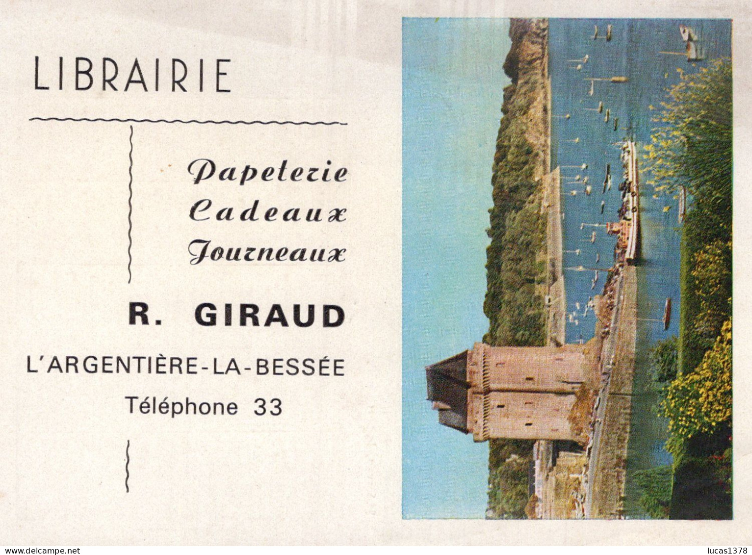 CALENDRIER PUBLICITAIRE / L ARGENTIERE LA BESSEE / PAPETERIE GURAUD  / CALENDRIER 1963 - Petit Format : 1961-70