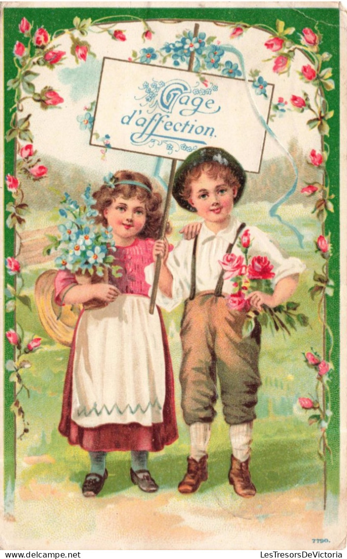 FANTAISIES - Gage D'affection - Colorisé - Carte Postale Ancienne - Bebes