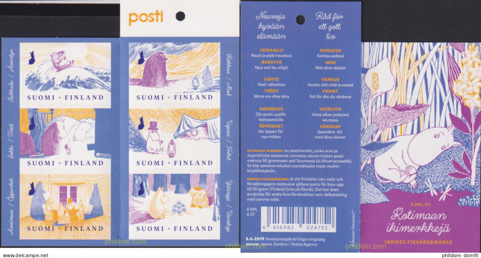 620225 MNH FINLANDIA 2019 MOOMINS - Ongebruikt