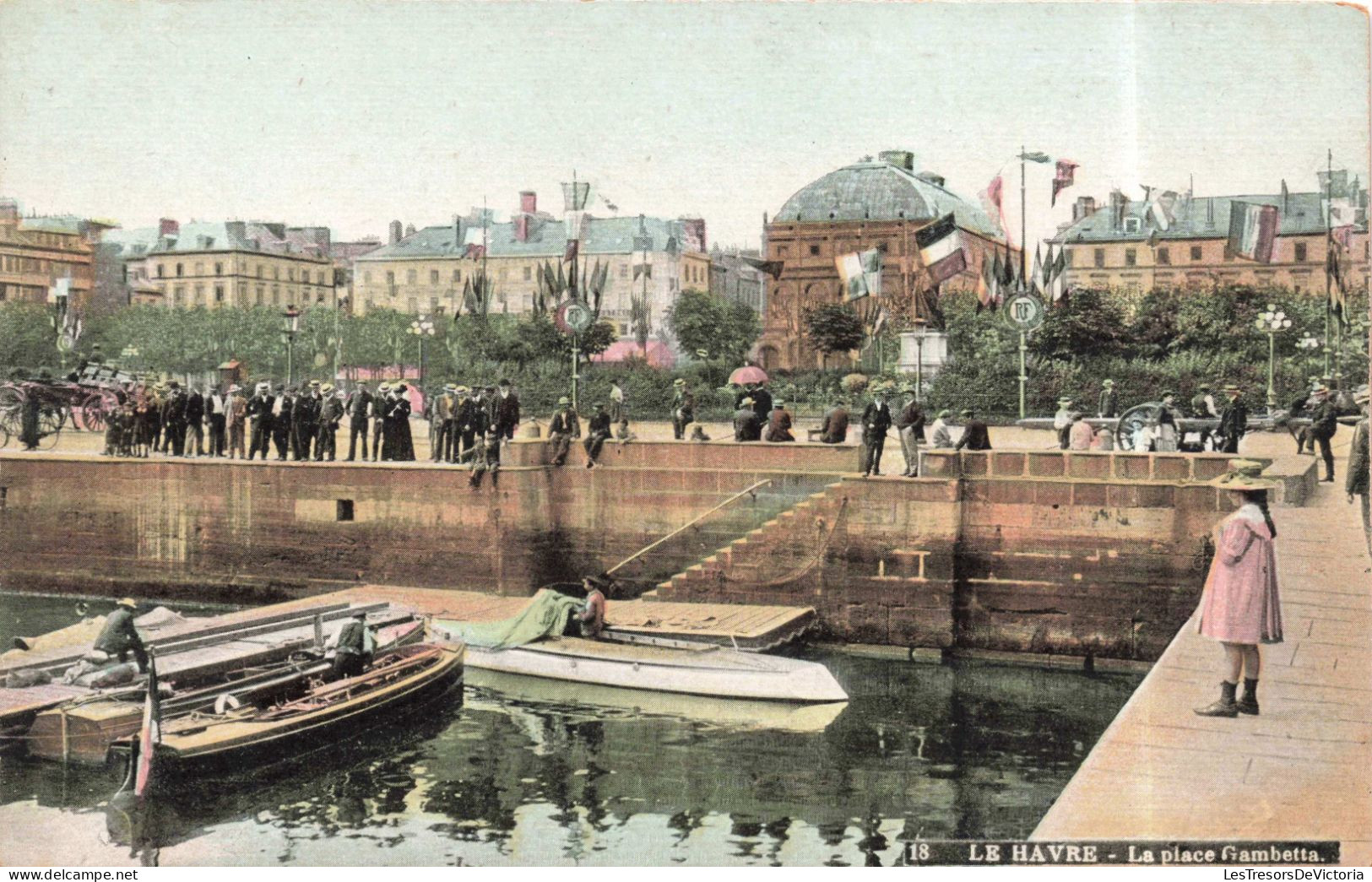 FRANCE - Le Havre - La Place Gambetta - Colorisé - Carte Postale Ancienne - Port