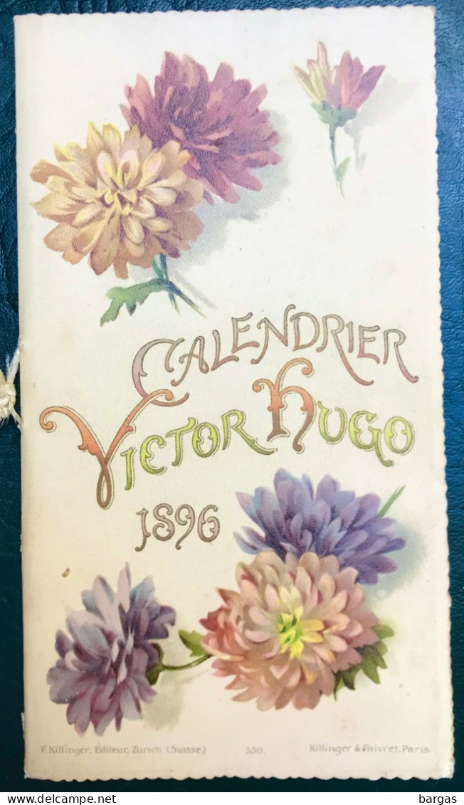 1896 Calendrier Victor Huge Belle Lithographie état Neuf - Big : ...-1900