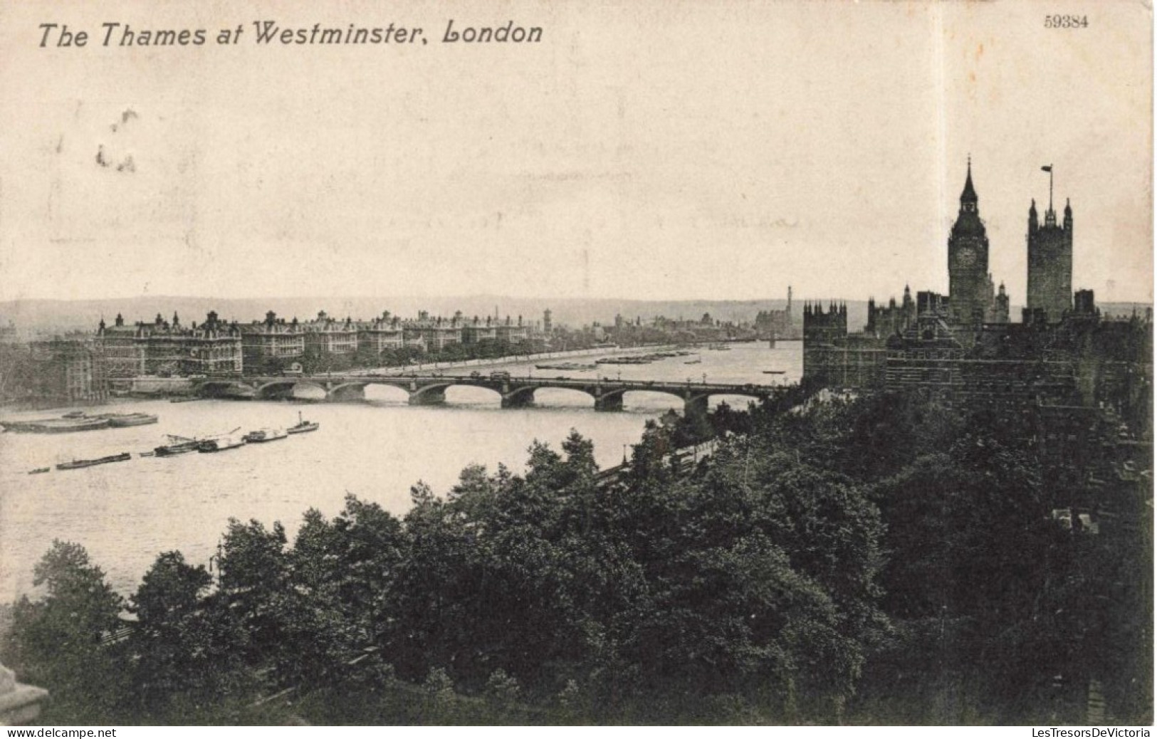 ROYAUME UNI - Londres - The Thames Et Westminster - Carte Postale Ancienne - Westminster Abbey