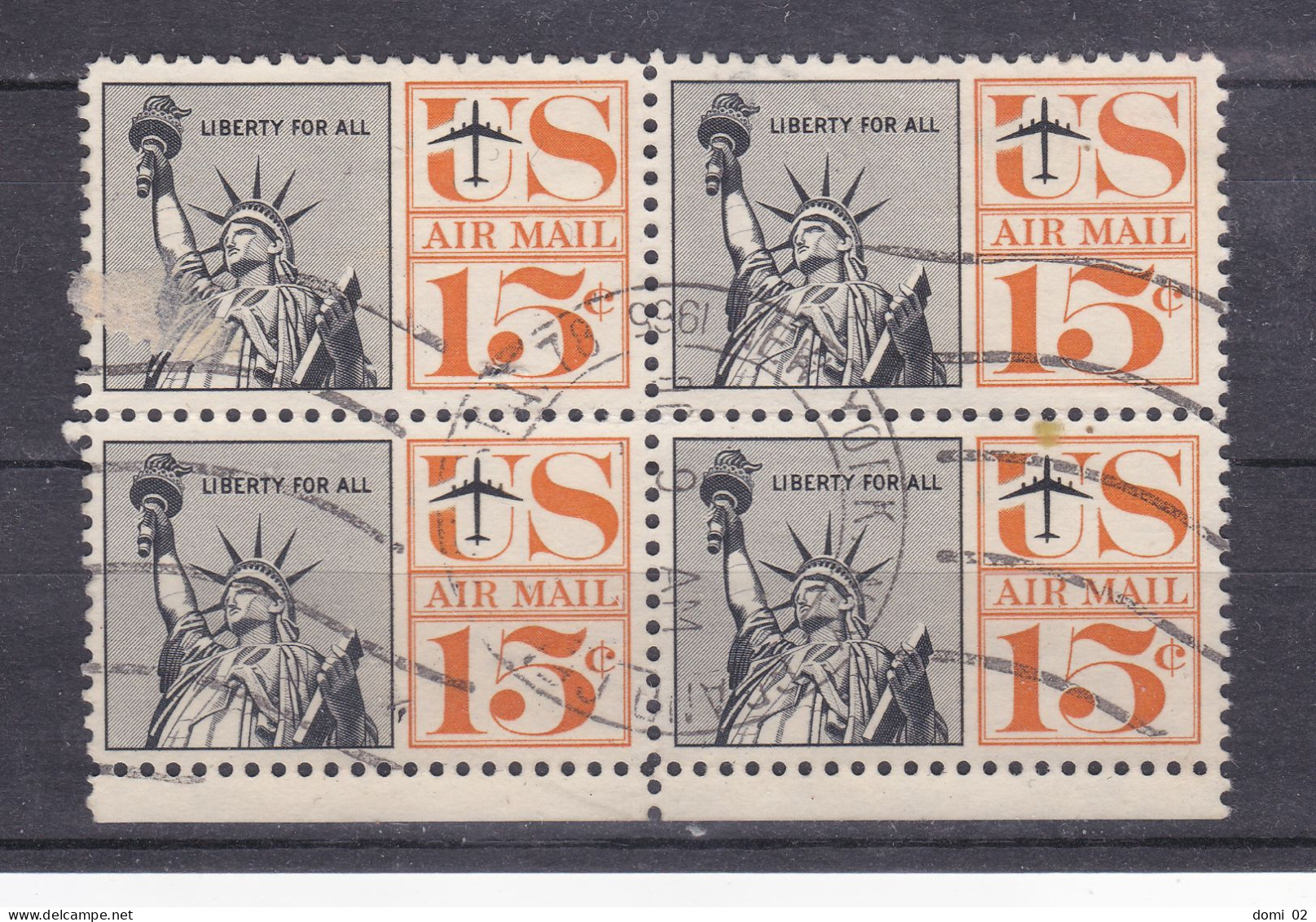 1959 N°59 15 CENTS BLOC DE 4 - 2a. 1941-1960 Gebraucht