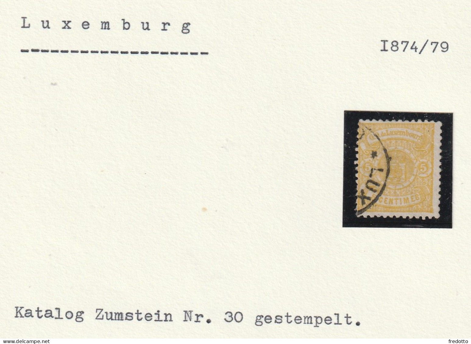 Luxemburg - Marke Gestempelt - 1852 Guglielmo III