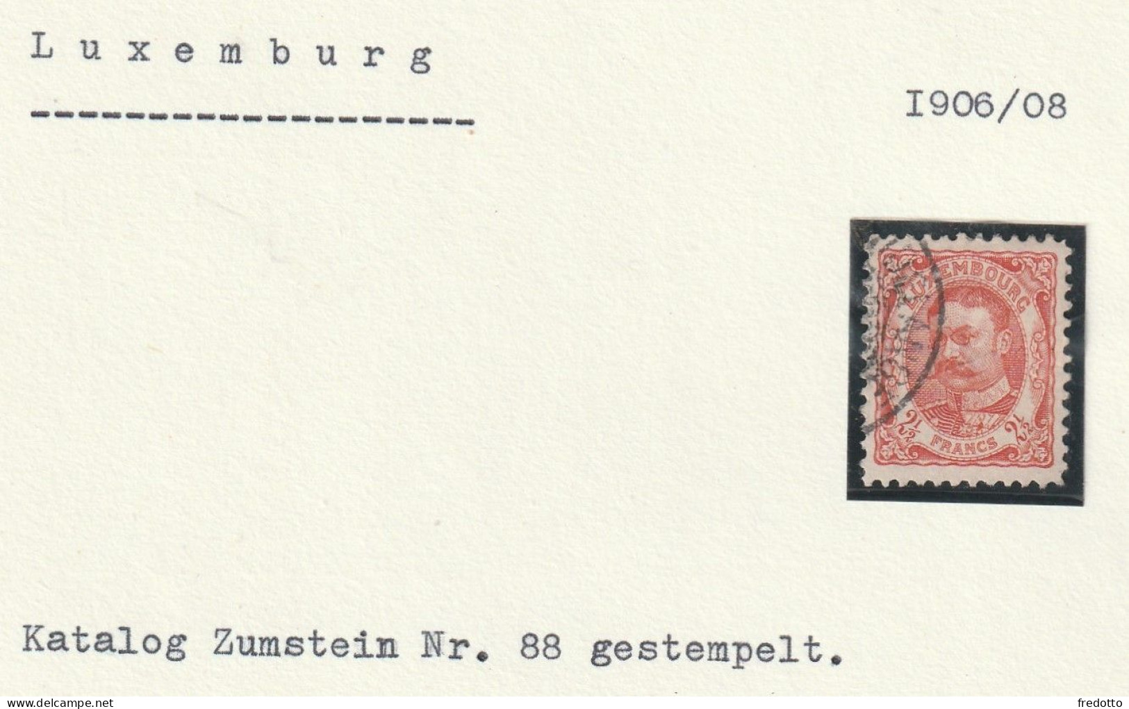 Luxemburg - Marke Gestempelt - 1906 Guglielmo IV