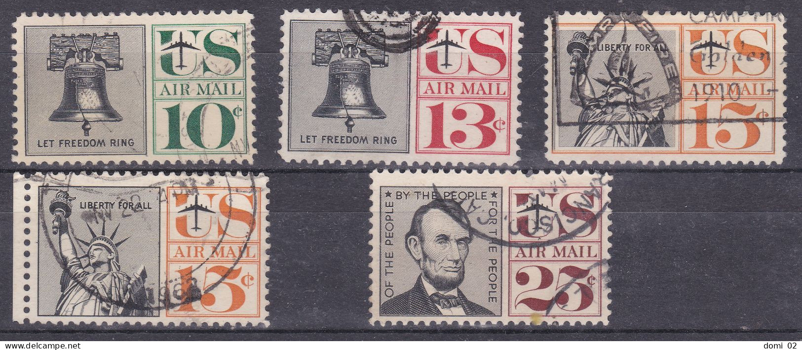 1959 N°56 A 60 - 2a. 1941-1960 Oblitérés
