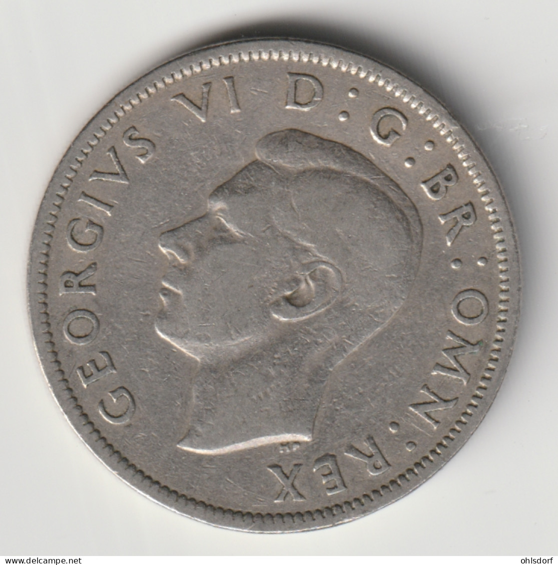 GREAT BRITAIN 1951: 2 Shillings, KM 878 - J. 1 Florin / 2 Schillings