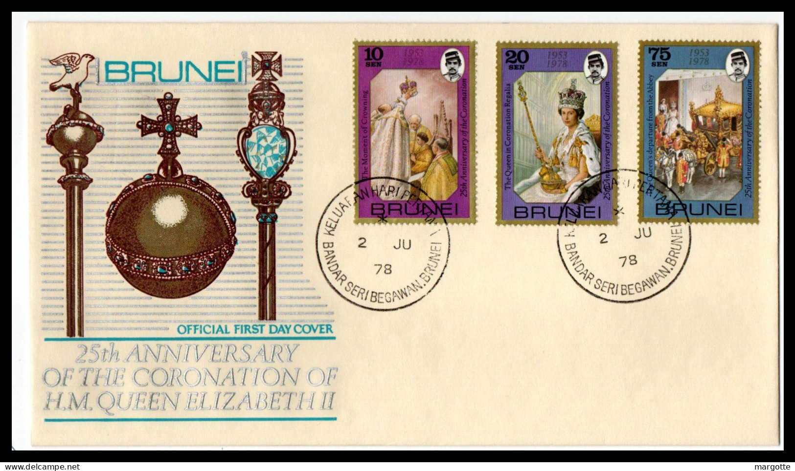 The 25th Anniversary Of The Coronation Of Her Majesty Queen Elisabeth 2 - Brunei (...-1984)