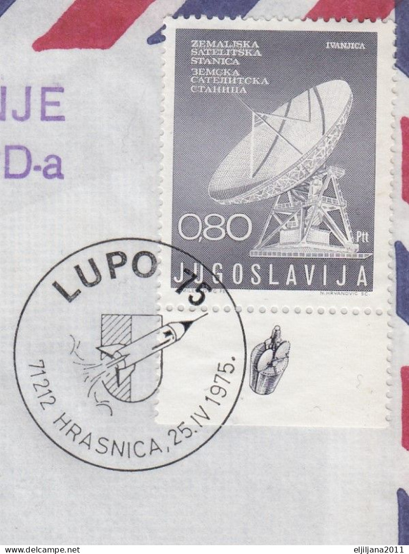 SALE !! 50 % OFF !! ⁕ Yugoslavia 1975 ⁕ Rocket Mail, LUPO 75, IRD Rocket Launch ⁕ 3 Different Cover - Oblitérés