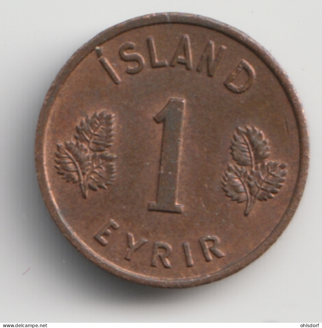 ICELAND 1959: 1 Eyrir, KM 8 - Islandia